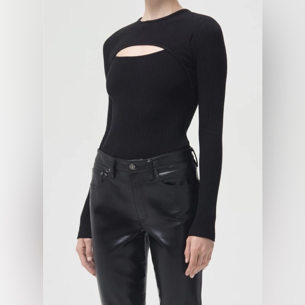 AGOLDE cut out long sleeve shirt Sz M